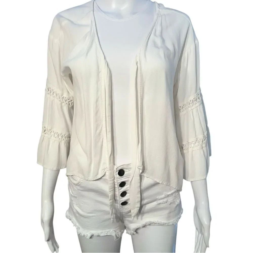 NWOT White Boho Lightweight Cardigan